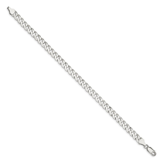 Buy Stylish 6mm Beveled Curb Chain in High-Quality Sterling Silver
