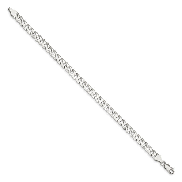 6mm Beveled Curb Chain in Sterling Silver - Style GR1-1029684