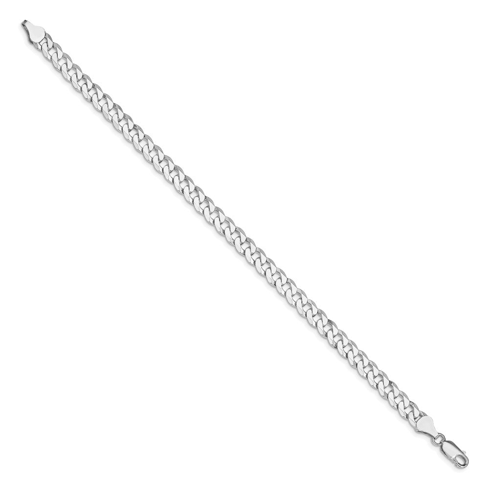Buy Stylish 6mm Beveled Curb Chain | Rhodium-Plated Sterling Silver Value