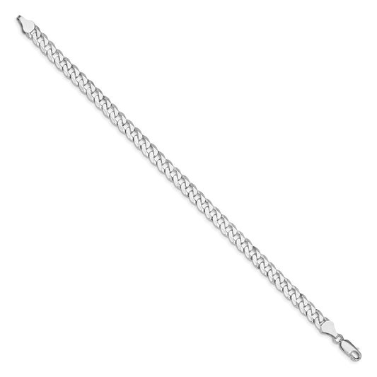 Buy Stylish 6mm Beveled Curb Chain | Rhodium-Plated Sterling Silver Value