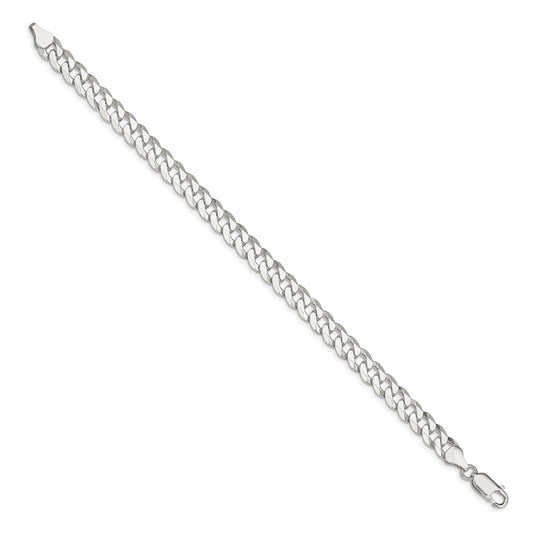 Buy 7mm Beveled Curb Chain in Sterling Silver - Stylish & Affordable Design