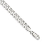 Buy Stylish 7mm Beveled Curb Chain in Sterling Silver | Affordable Value-1