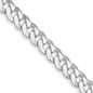 High-Quality Rhodium-Plated Sterling Silver 7mm Beveled Curb Chain - Stylish Value!-7