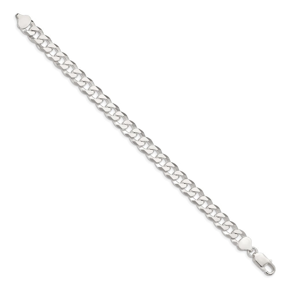 Buy 8.5mm Beveled Curb Chain in Sterling Silver - Stylish & Affordable Jewelry
