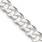 High-Quality 8.5mm Beveled Curb Chain in Sterling Silver | Stylish Value!-8
