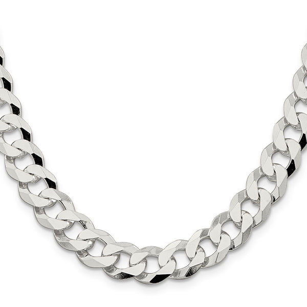 10.6mm Beveled Curb Chain in Sterling Silver - Style GR1-1031966