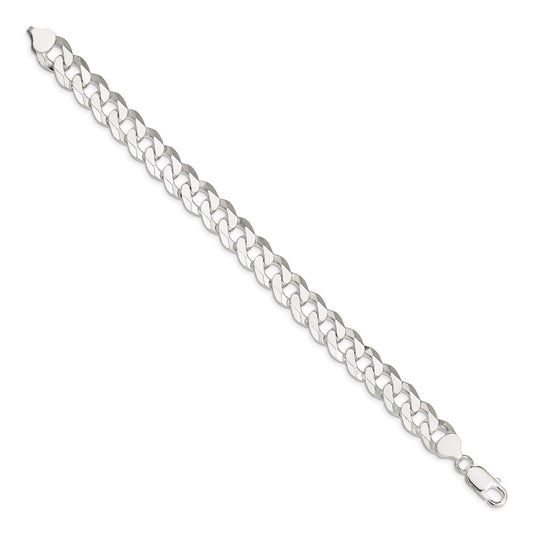 Exclusive 10.6mm Beveled Curb Chain in Sterling Silver - Stylish & Affordable!
