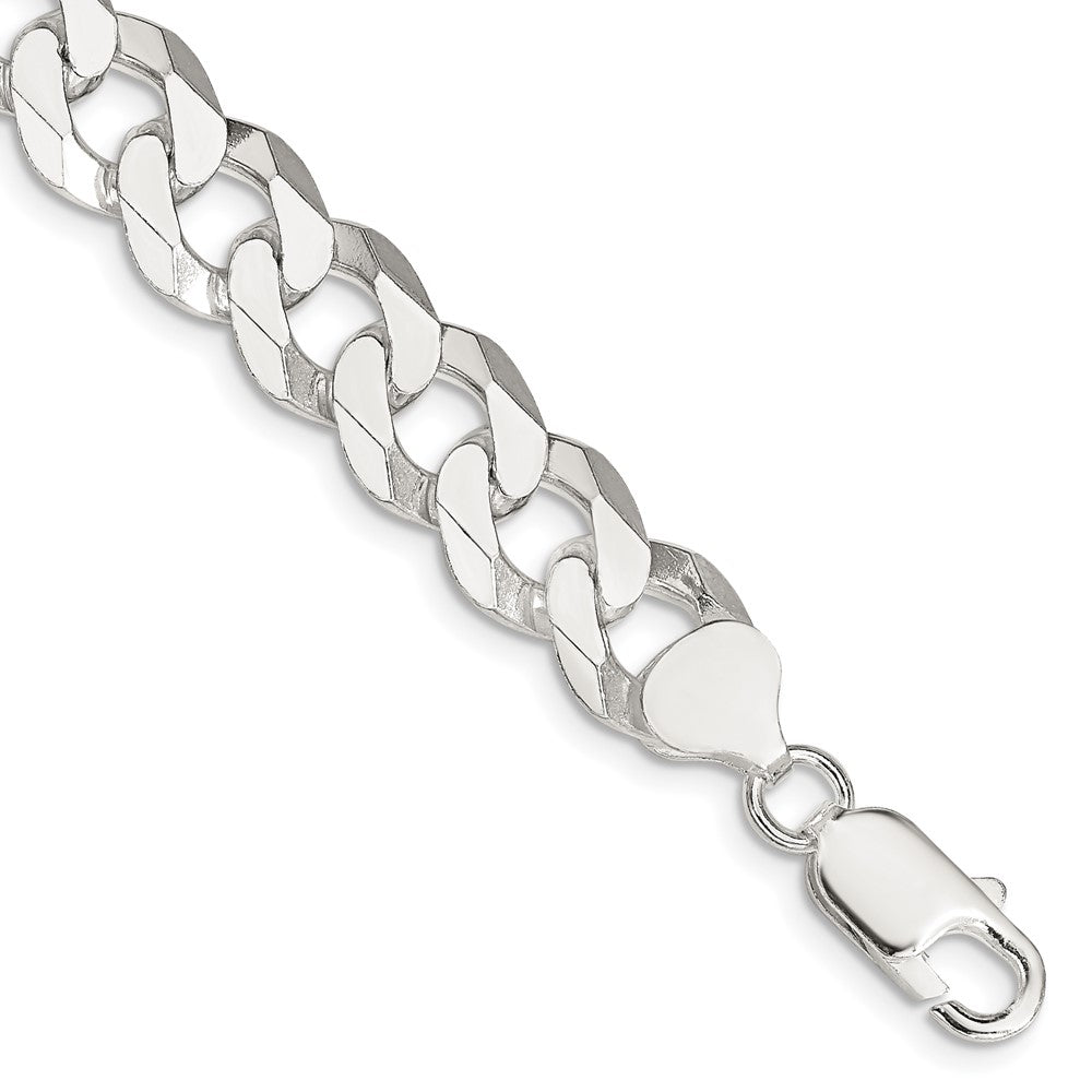 Buy 10.6mm Beveled Curb Chain in Sterling Silver | Stylish & Affordable Jewelry