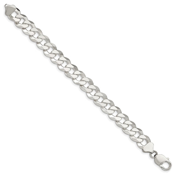 12.3mm Beveled Curb Chain in Sterling Silver - Style GR1-1029804