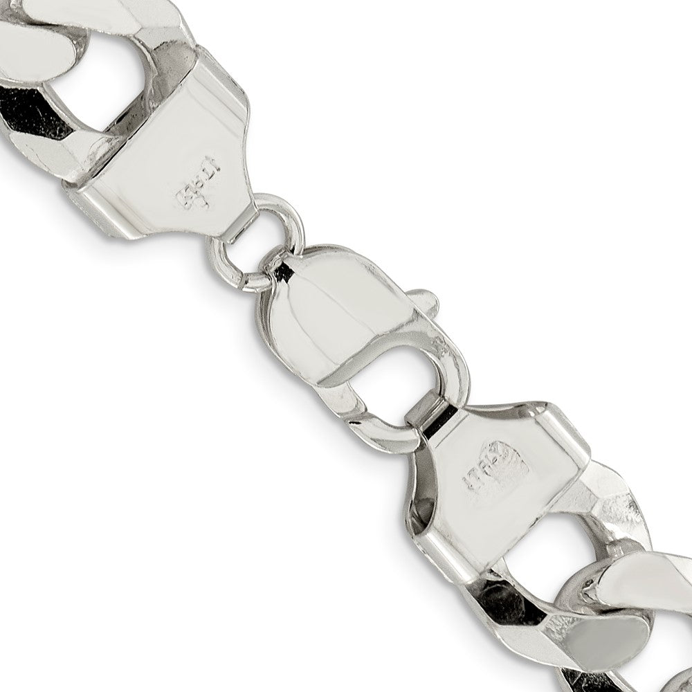 Buy 14mm Beveled Curb Chain in Sterling Silver | Stylish & Affordable Jewelry