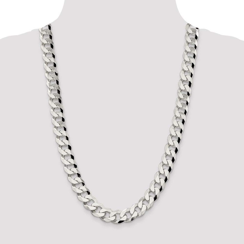 Buy 14mm Beveled Curb Chain in Sterling Silver - Stylish & Affordable Jewelry