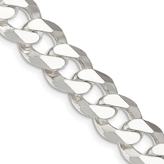 Buy 14mm Beveled Curb Chain in Sterling Silver - Stylish & Affordable Jewelry