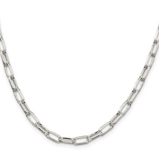 Buy Stylish 5mm Elongated Open Link Necklace Chain in High-Quality Sterling Silver