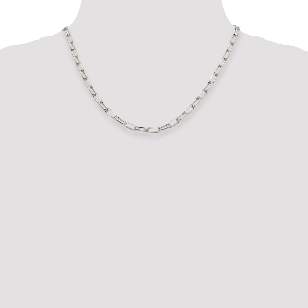 Buy Stylish 5mm Elongated Open Link Necklace Chain in High-Quality Sterling Silver