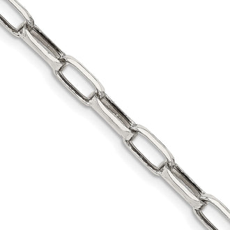 Buy Stylish 5mm Elongated Open Link Necklace Chain in High-Quality Sterling Silver