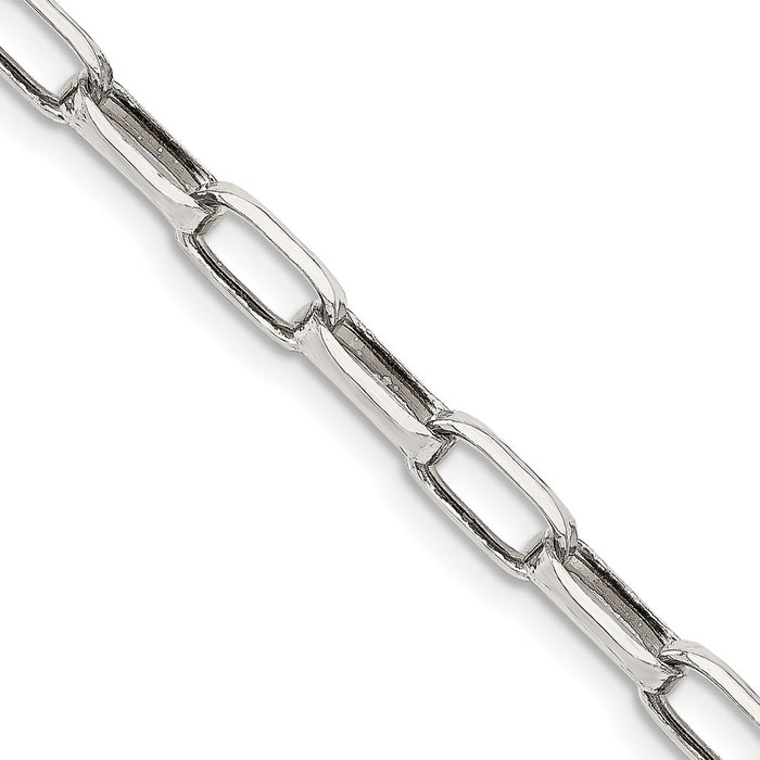 Buy Stylish 5mm Elongated Open Link Necklace Chain in High-Quality Sterling Silver-1