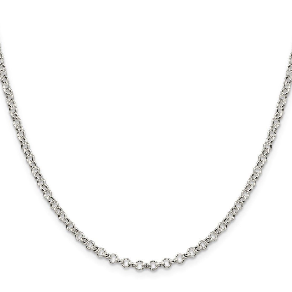 Buy Stylish 3mm Semi-Solid Rolo Chain in Sterling Silver - High Quality Value