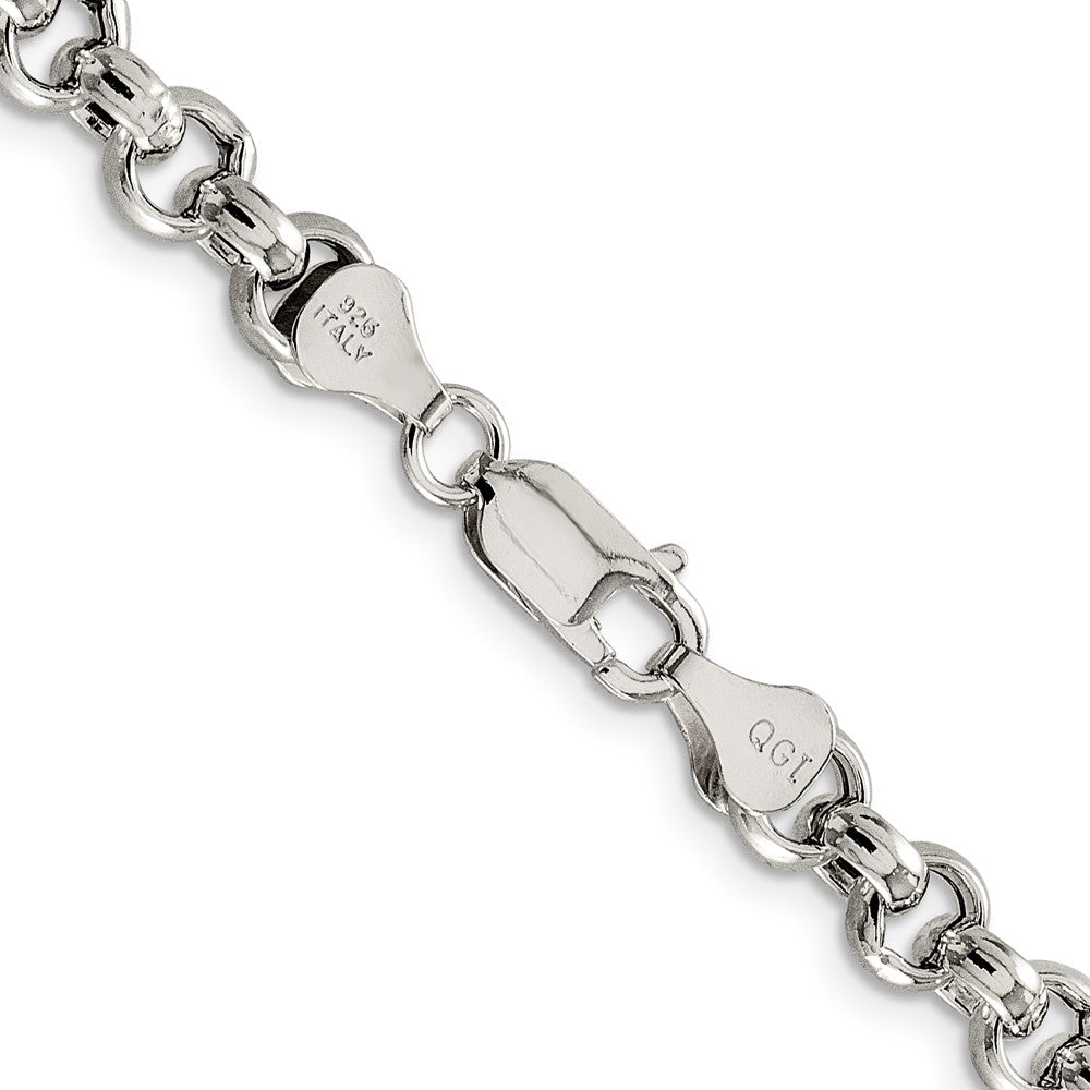 High-Quality 6.5mm Sterling Silver Semi-Solid Rolo Link Chain | Stylish Value