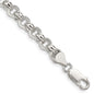High-quality 6.5mm Semi-Solid Rolo Link Chain in Sterling Silver - Stylish Value!-1