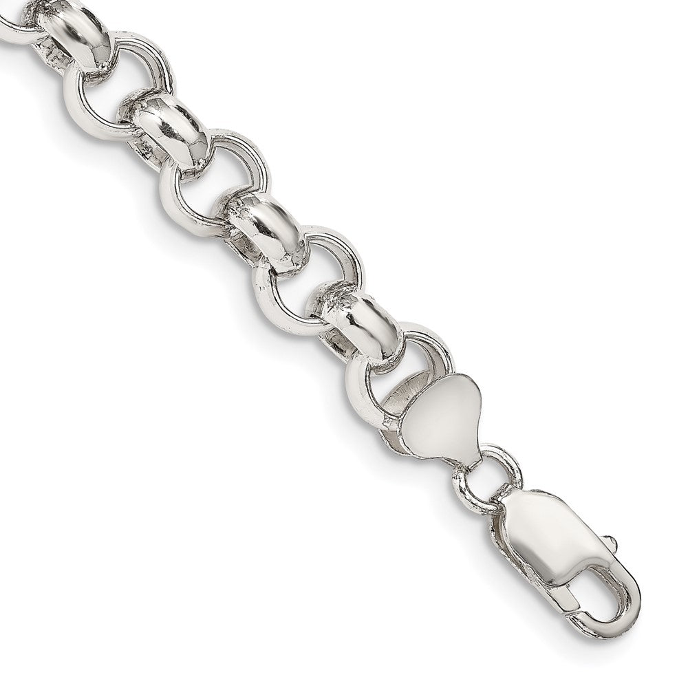 Buy 9.5mm Semi-Solid Rolo Chain in Sterling Silver - Stylish and High-Quality