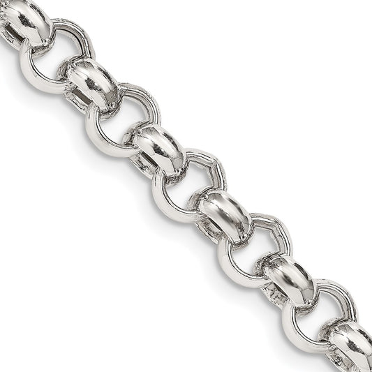 Buy Exclusive 9.5mm Semi-Solid Rolo Chain in Sterling Silver - Stylish Value!