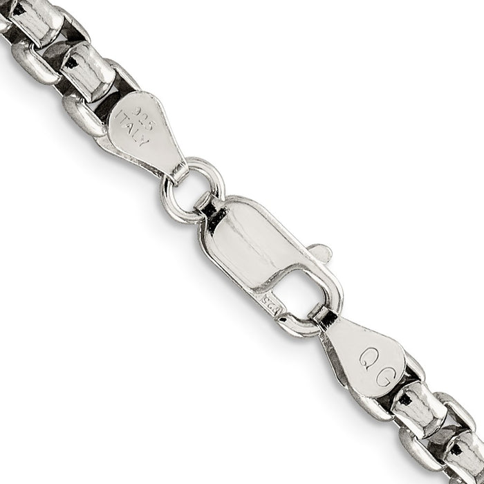 Buy 5.2mm Round Box Chain in Sterling Silver - Stylish, High-Quality Jewelry!-3