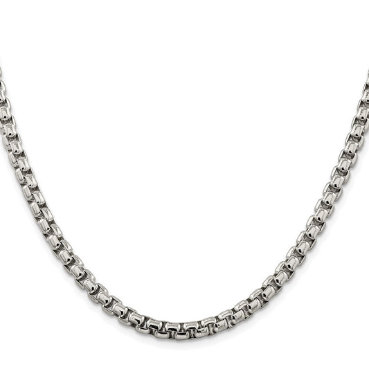 High-quality Rhodium-Plated Sterling Silver 5.2mm Box Chain | Stylish Value