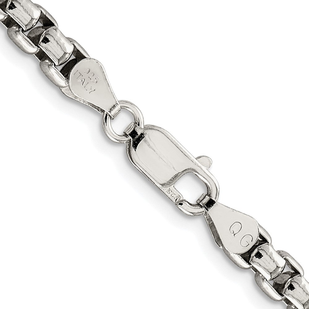 Buy Exclusive 5.2mm Rhodium-Plated Sterling Silver Box Chain - Stylish Value