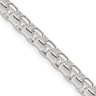 Buy Stylish 5.2mm Round Box Chain in Sterling Silver - Affordable Luxury