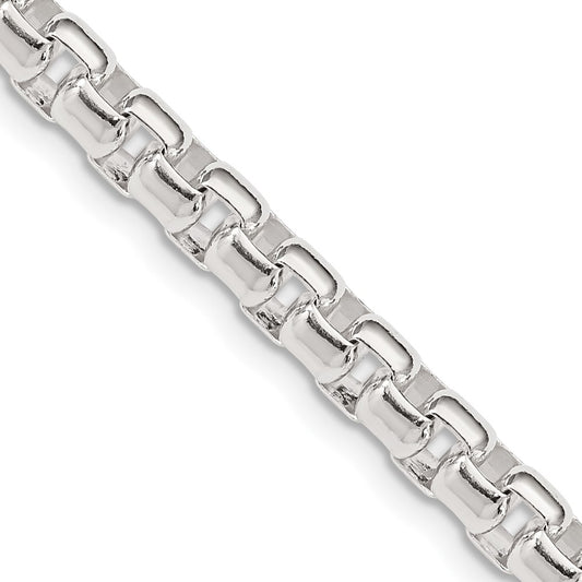 Buy Stylish 5.2mm Round Box Chain in Sterling Silver - Affordable Luxury Jewelry
