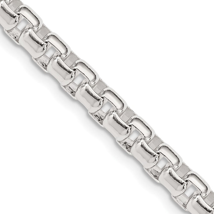Buy 5.2mm Round Box Chain in Sterling Silver - Stylish, High-Quality Jewelry!-1