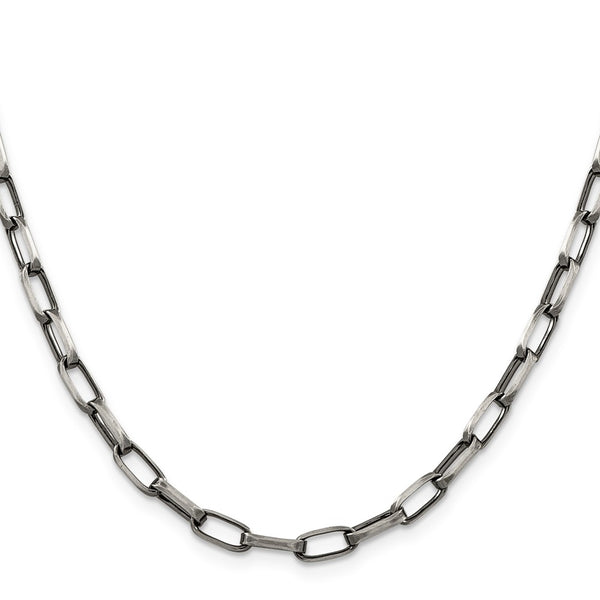 Antiqued Sterling Silver 4.8mm Chain - Open Links