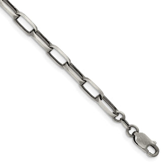 Buy Exclusive 4.8mm Antiqued Sterling Silver Elongated Open Link Chain