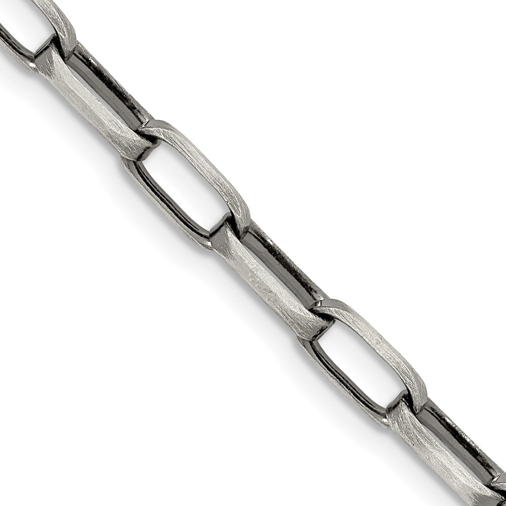 Buy Stylish Antiqued Sterling Silver 4.8mm Elongated Open Link Chain