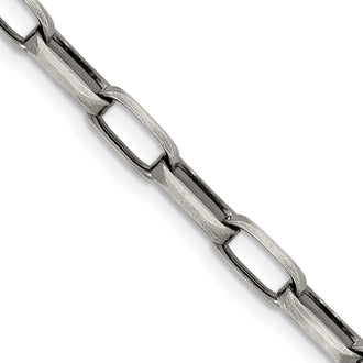 Buy Stylish Antiqued Sterling Silver 4.8mm Elongated Open Link Chain