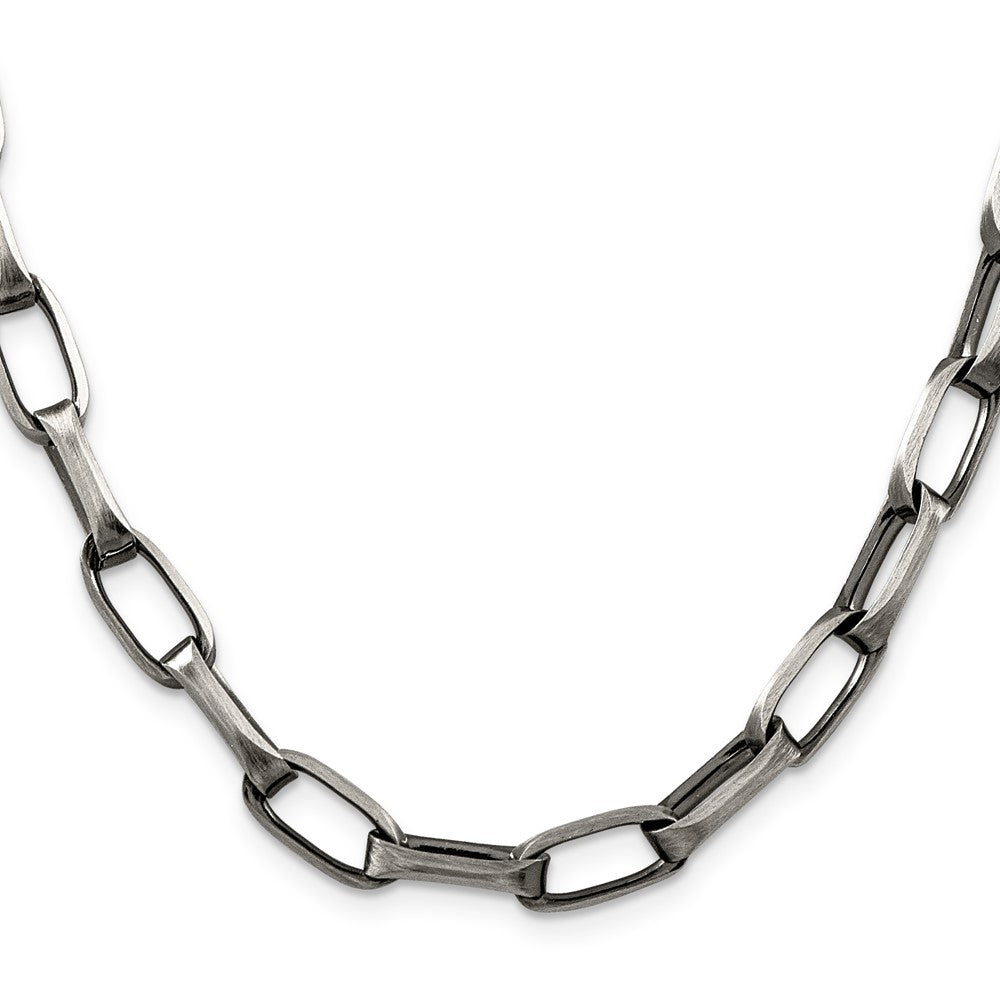 Buy Stylish Antiqued Sterling Silver 8mm Elongated Open Link Chain - Value!