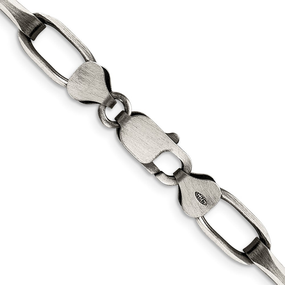 Buy Stylish Antiqued Sterling Silver 8mm Elongated Open Link Chain - Value!
