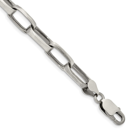 Buy Stylish Antiqued Sterling Silver 8mm Elongated Open Link Chain