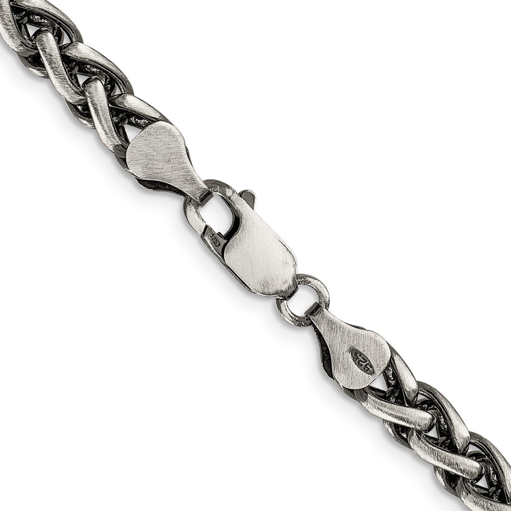 Buy Stylish 6mm Round Spiga Chain in Antiqued Sterling Silver - Value Piece