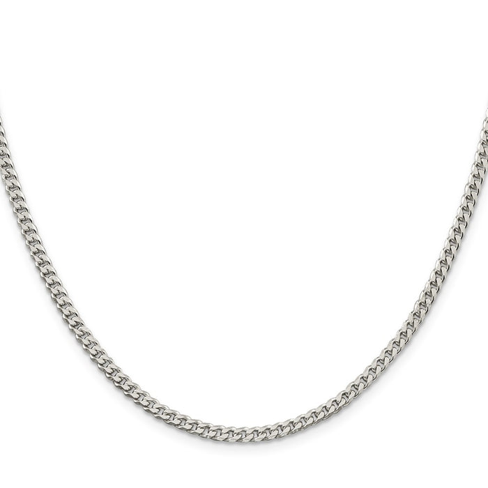 Buy Stylish 3.15mm Polished Sterling Silver Curb Chain - Affordable Luxury-2