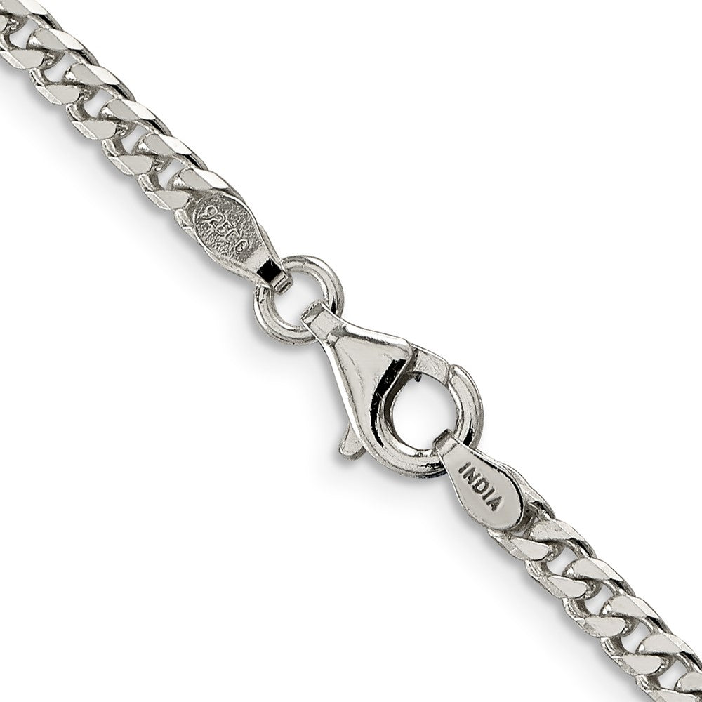 High-Quality Polished Sterling Silver Curb Chain 3.15mm - Stylish Value!