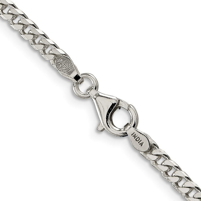 High-Quality Polished Sterling Silver Curb Chain 3.15mm - Stylish Value!-3
