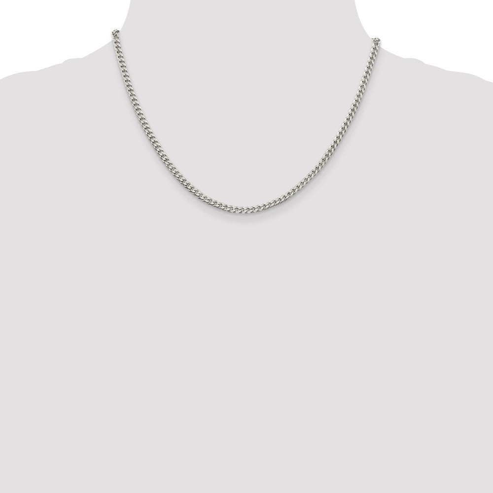 Buy Stylish 3.15mm Polished Sterling Silver Curb Chain - Affordable Luxury