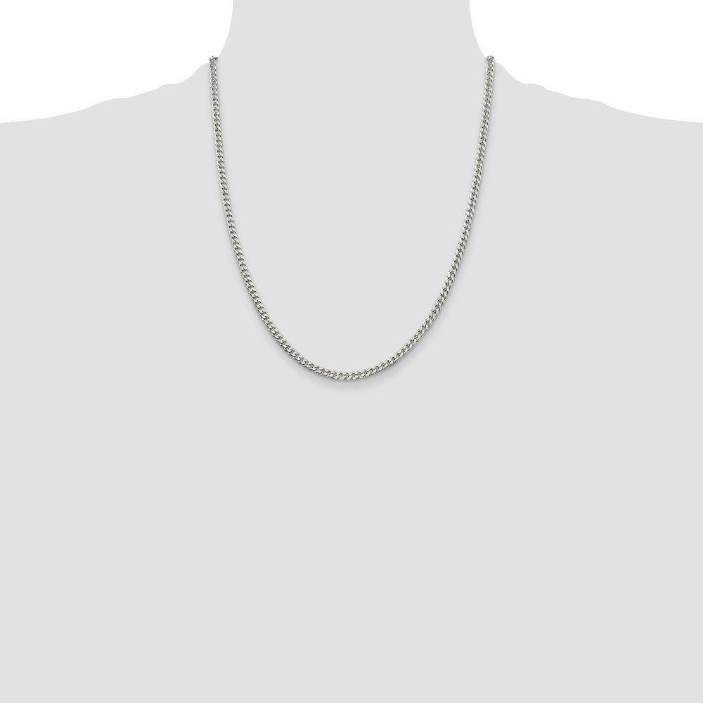 High-Quality 3.15mm Polished Sterling Silver Curb Chain - Stylish Value Deal!