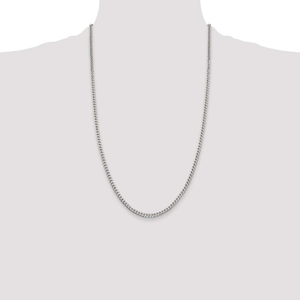 Buy Stylish 3.15mm Polished Sterling Silver Curb Chain - Affordable Luxury