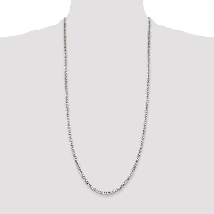 Buy Polished 3.15mm Sterling Silver Curb Chain - Stylish & Affordable Jewelry-4