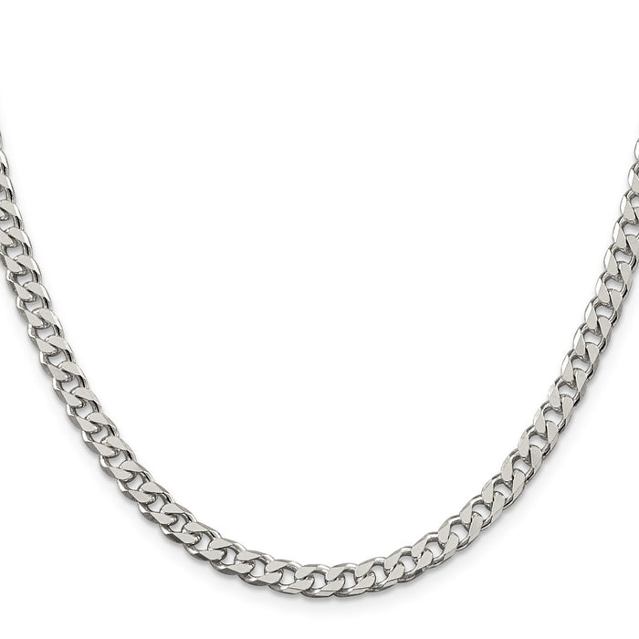 Buy Exclusive 5mm Polished Sterling Silver Curb Chain - Stylish & Affordable!-2