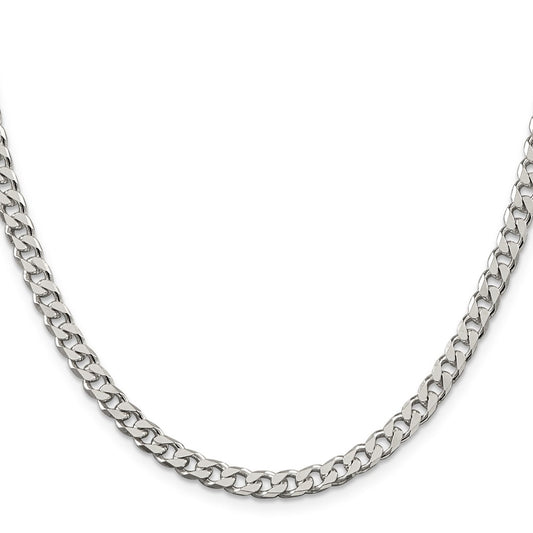 High-Quality 5mm Sterling Silver Curb Chain - Stylish & Affordable Jewelry