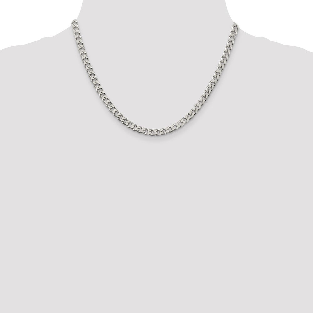 Buy Exclusive 5mm Polished Sterling Silver Curb Chain - Stylish & Affordable!