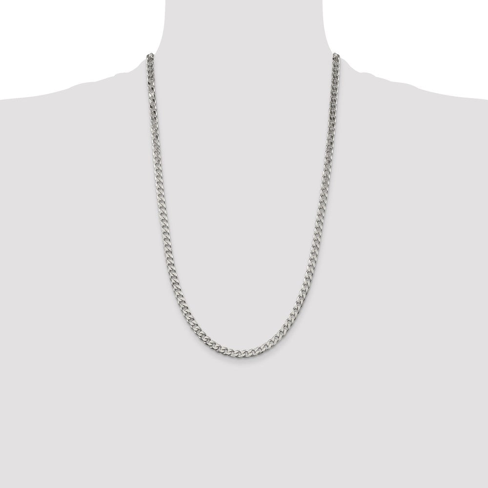 High-Quality 5mm Sterling Silver Curb Chain - Stylish & Affordable Jewelry